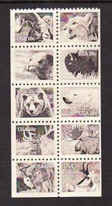 US 1880-1889 Wildlife Booklet Pane MNH  VF  S560