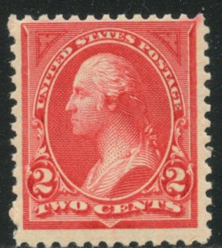 US Sc#265 1895 2c Carmine Type I Watermarked F+ Centered OG Mint NH