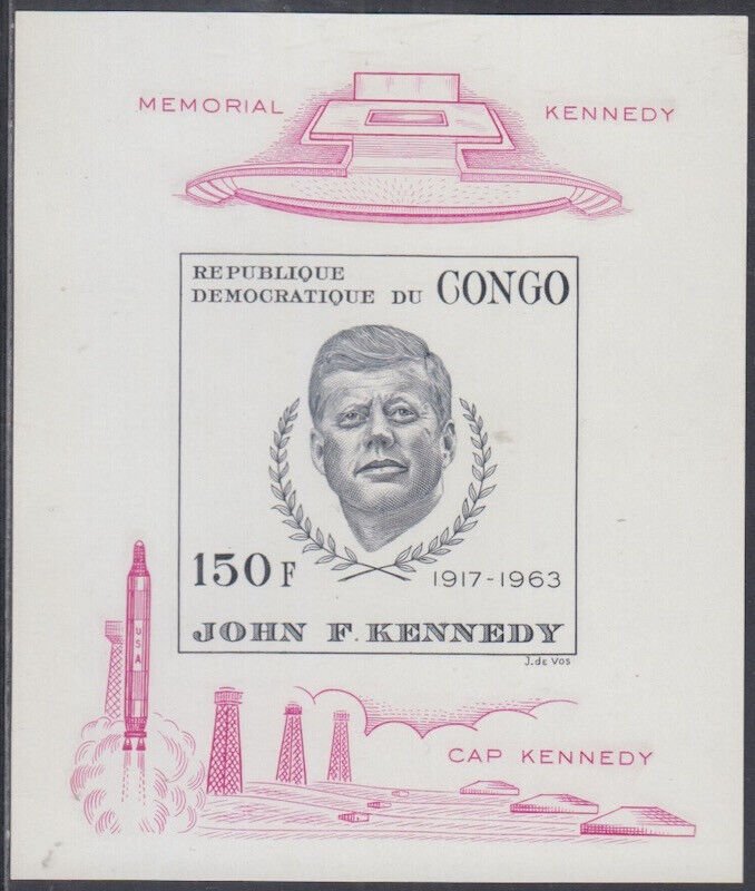 ZAIRE (Congo Dem Rep) Sc # 592 MNH  S/S - PRES JOHN F. KENNEDY- IN MEMORIUM