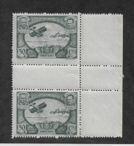 Spain 1930,Air Mail ,50c Gutter Pair,Scott # C54,VF MNH**OG (RN-4) V$18