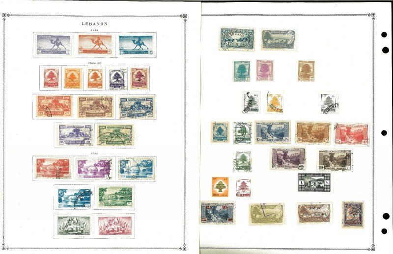 Lebanon 1924-1978 Mint & Mostly Used on 40+ Scott Int. Pages 