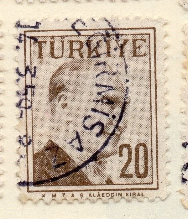 Turkey 1957 Early Issue Fine Used 20k. 093056
