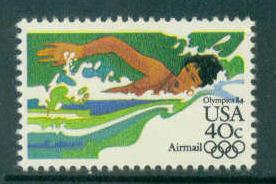 C107 40c Swimming Fine MNH