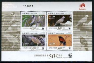 Macao 2011, WWF, Birds s/s, MNH