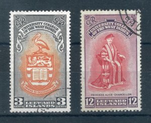 Leeward Islands 1951 Inauguration of BWI University stamps. Used. Sg 123-124