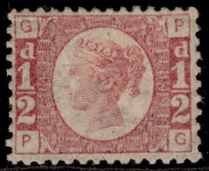 GB QV SG49, ½d rose plate 14, M MINT. Cat £120. PG