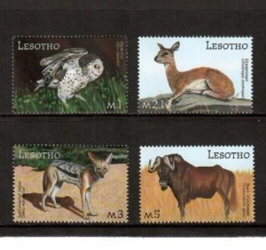 Lesotho 2001 - Wild Animals - Set of 4 Stamps - Scott #1300-3 - MNH