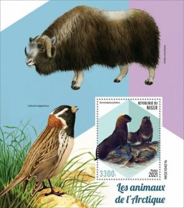 Niger 2021 MNH Arctic Wild Animals Stamps Steller Sea Lions Seals 1v S/S