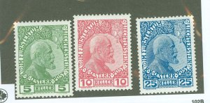 Liechtenstein #1-3 Unused Single (Complete Set)