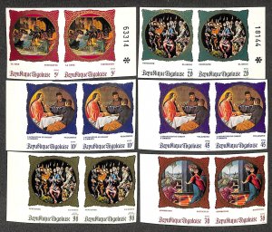 Togo 1969, Religious paintings 6v, imperforated pairs, MNH