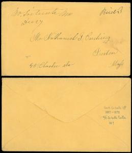 1840's ? ms. NO. SCITUATE MS (Mass DPO) DEC 27 to Boston, ms. PAID 3, S/R 7!