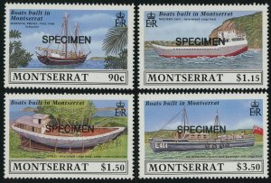 Montserrat #717-720 Boats Ships Topical Specimen Postage 1989 Mint NH