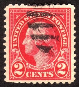 1923, US 2c, Washington, Used, Well centered, Sc 554