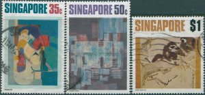 Singapore 1972 SG175-177 Contemporary Art (3) FU