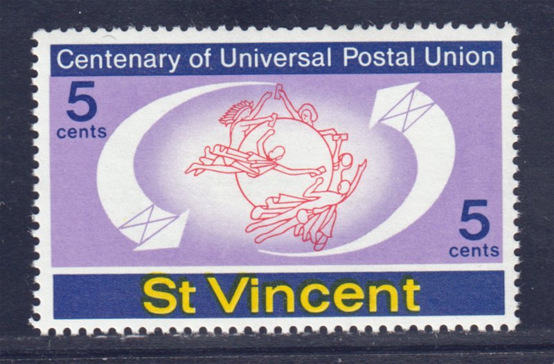 St. Vincent - UPU Centennial - Arrows Circling UPU Emblem - # 375 - M/NH
