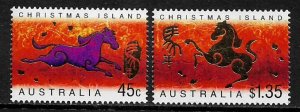 Christmas Is #434-5 MNH Set - New Year of the Horse