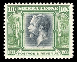 Sierra Leone 1933 KGV 10s black & sage-green superb MNH. SG 179. Sc 164.