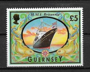 1998 Guernsey 663 £5 Royal Yacht Britannia MNH