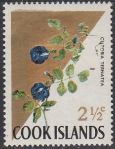 Cook Islands 1967-69 MH Sc #202 2 1/2c Clitoria ternatea