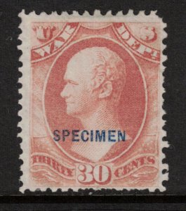 USA #O92SD Mint Fine - Very Fine Unused (No Gum) As Issued Overprinted Specimen 