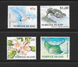 NORFOLK ISLAND #754-7  BIRD, FISH FLOWERS  MNH