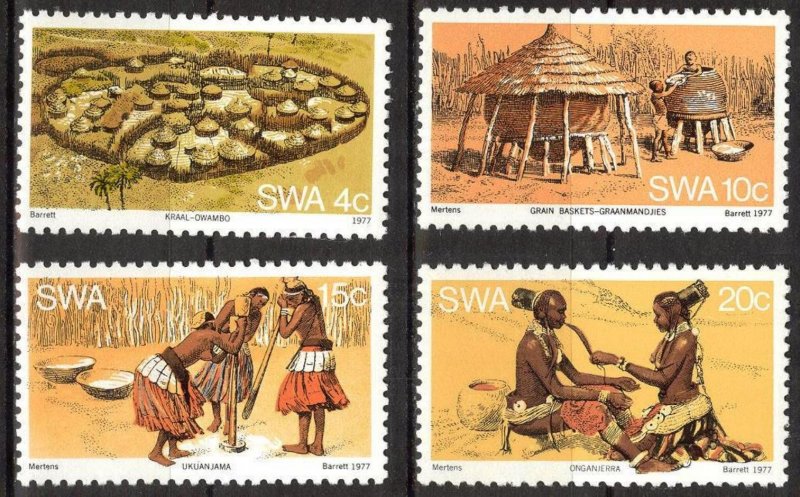 South West Africa SWA 1977 Life and Tradition of the Wambos Set of 4 MNH