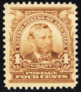 303, Mint VF LH 4¢ Grant Stamp ** Stuart Katz