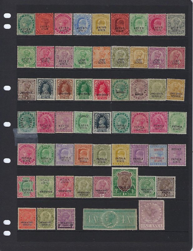 INDIA /CONVENTION STATES- 183 STAMPS- ALL MINT MINT HINGED/LIGHT HINGED