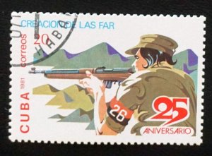 CUBA Sc# 2455  REVOLUTION ANNIVERSARIES military  20c  1981  used cto