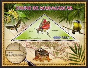 MADAGASCAR - 2013 - Phymateus Grasshopper - Perf Souv Sheet - MNH-Private Issue