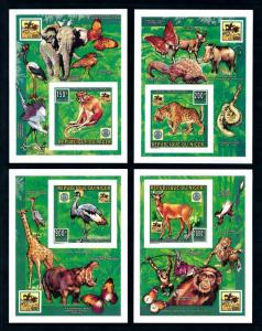 [76547] Niger 1996 World Jamboree Scouting Wild Life 4 Imperf. Sheets MNH