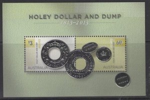 AUSTRALIA SGMS4084 2013 BICENTENARY OF HOLEY DOLLAR AND DUMP MNH