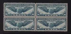 1939 Sc C24 Trans-Atlantic 30c blue MNH block of 4 CV $44 (V1