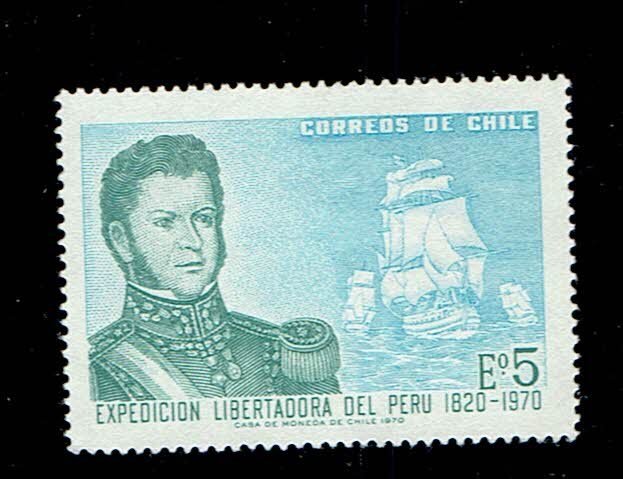 CHILE SCOTT#399 1971 BERNARDO O'HIGGINS AND FLEET - MNH