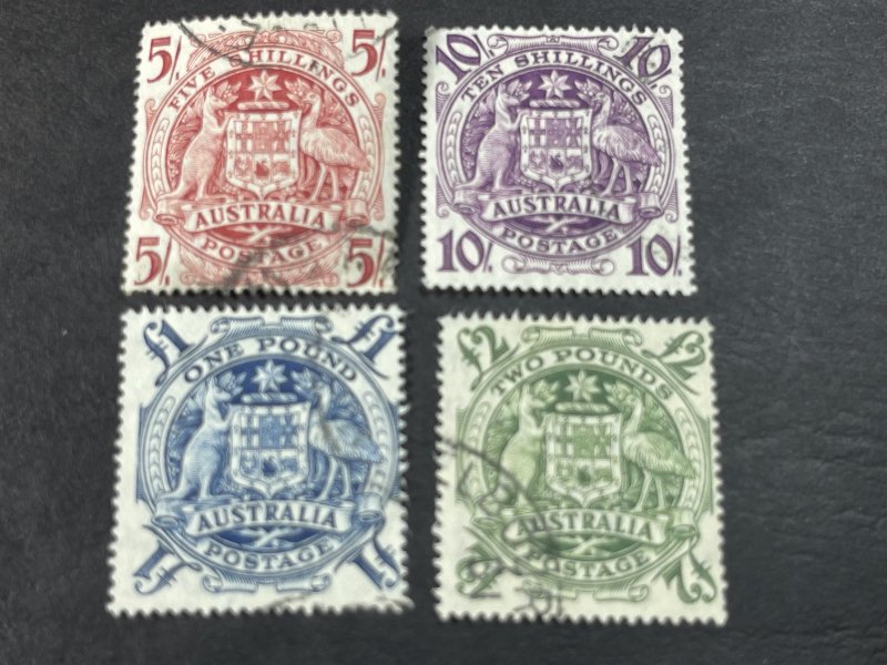 AUSTRALIA # 218-221-USED-----COMPLETE SET----1949-50(LOTC)