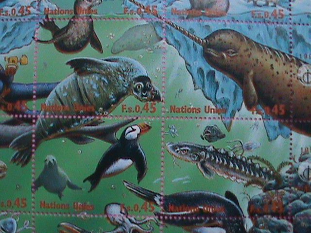 U.N. STAMP: 1998- SC #.322-INTERNATIONAL YEAR OF THE OCEAN: MNH GENEVA SHEET