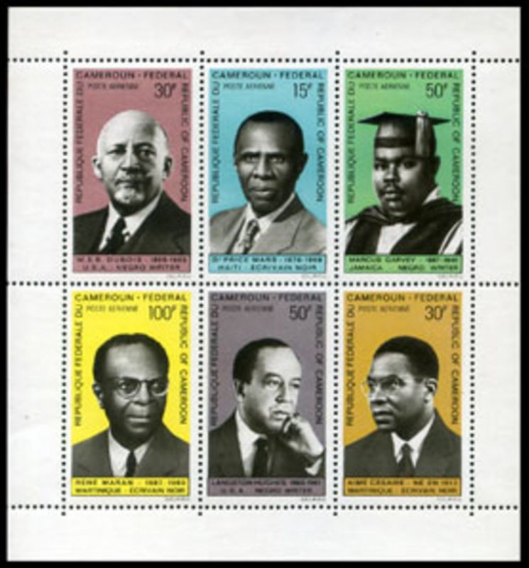 Cameroun #C132a s/sheet of 6, F-VF Mint NH ** Black Writers