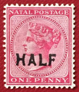 SOUTH AFRICA NATAL 1895 QV HALF opt 1d MNH SG#125 SA4735