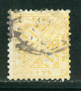 German States Wurttemberg Scott # O107, used