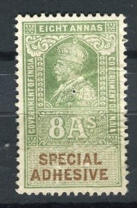 INDIA; Early 1900s GV Revenue issue fine used 8a. value