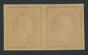 USA 384 - Two cent Imperf pair - VF/XF Mint never hinged