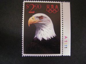 Scott 2540, $2.90 Eagle & Olympic Ring, PL# single, #A1111 RM MNH Beauty