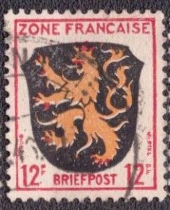 Germany -French Occupation 1945 -  4N6 Used