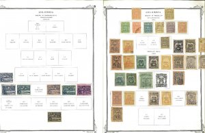 Colombia 1871-1967 Mostlu Used (a few Mint) JHinged on Scott Specialty Pages