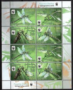 Belorussia Belarus Weißrussland 2010 WWF dragonflies sheetlet of 2 sets MNH