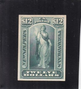 $12.00 Newspaper & Periodical Proof, Sc #PR28P4, MH, NoGum (37265)