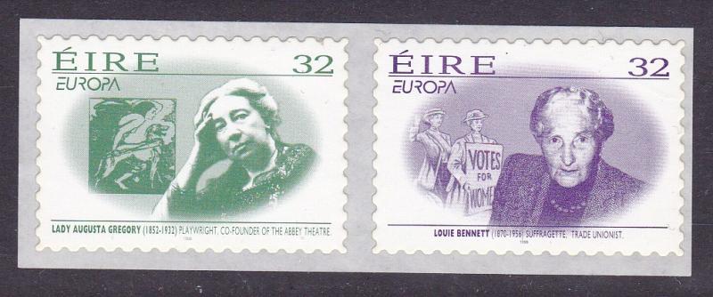 Ireland 1996 Europa Famous Women Self-Adhesive Coil Stamps (2) Post Office Fresh