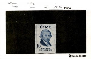 Ireland, Postage Stamp, #172 Mint NH, 1959 Arthur Guinness (AB)