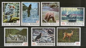 Romania 1992 Owl Eagle Bear Wildlife Birds Animals Sc 3782-88 MNH # 189