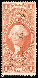 US Stamps # R76c Revenue Used VF Fresh Scott Value $55.00